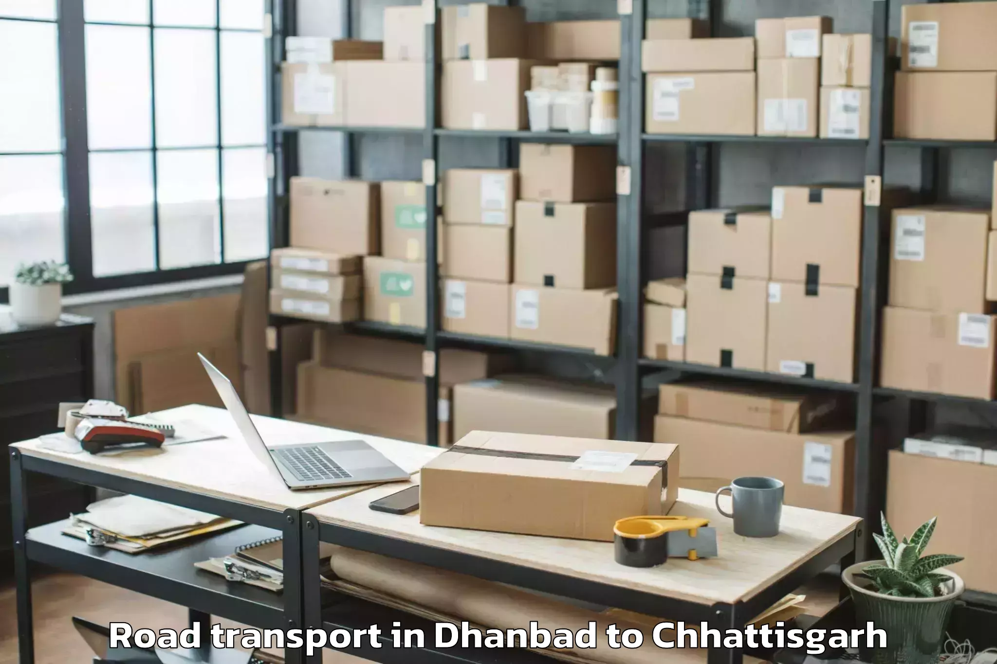 Quality Dhanbad to Kawardha Road Transport